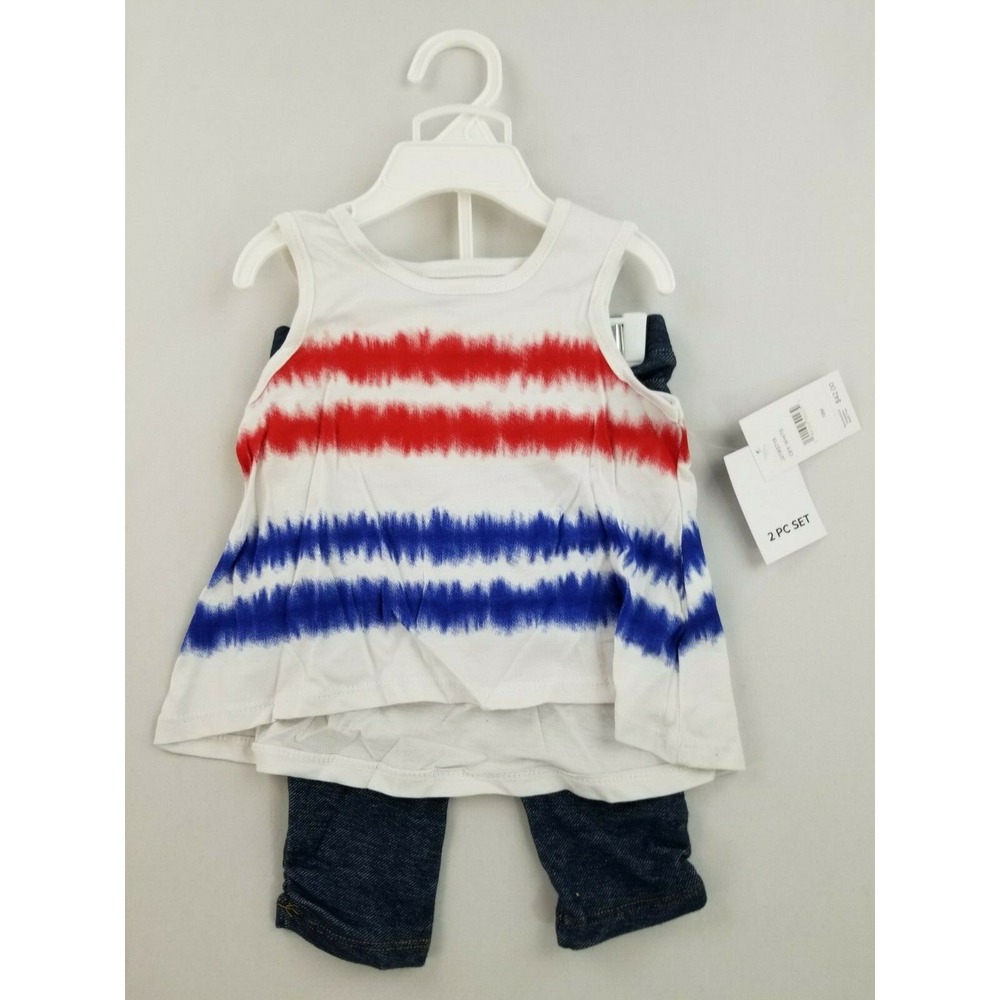 Joe's baby girls pant jeans and shirt J218ST15 white blue 18 months MSRP $42